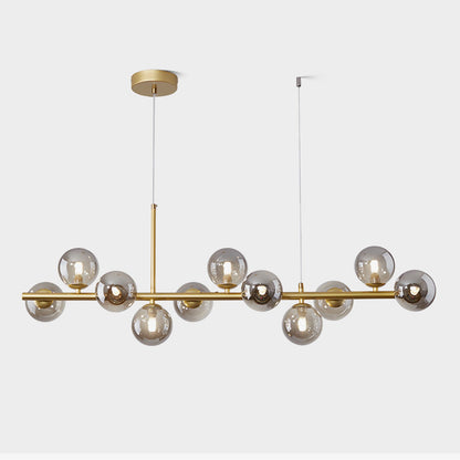 Aurelia Globe Chandelier - Modern Design with Adjustable Height & LED