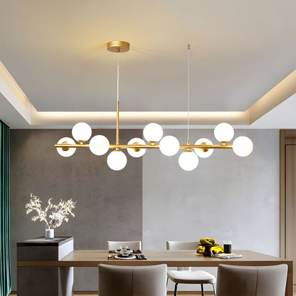 Aurelia Globe Chandelier - Modern Design with Adjustable Height & LED