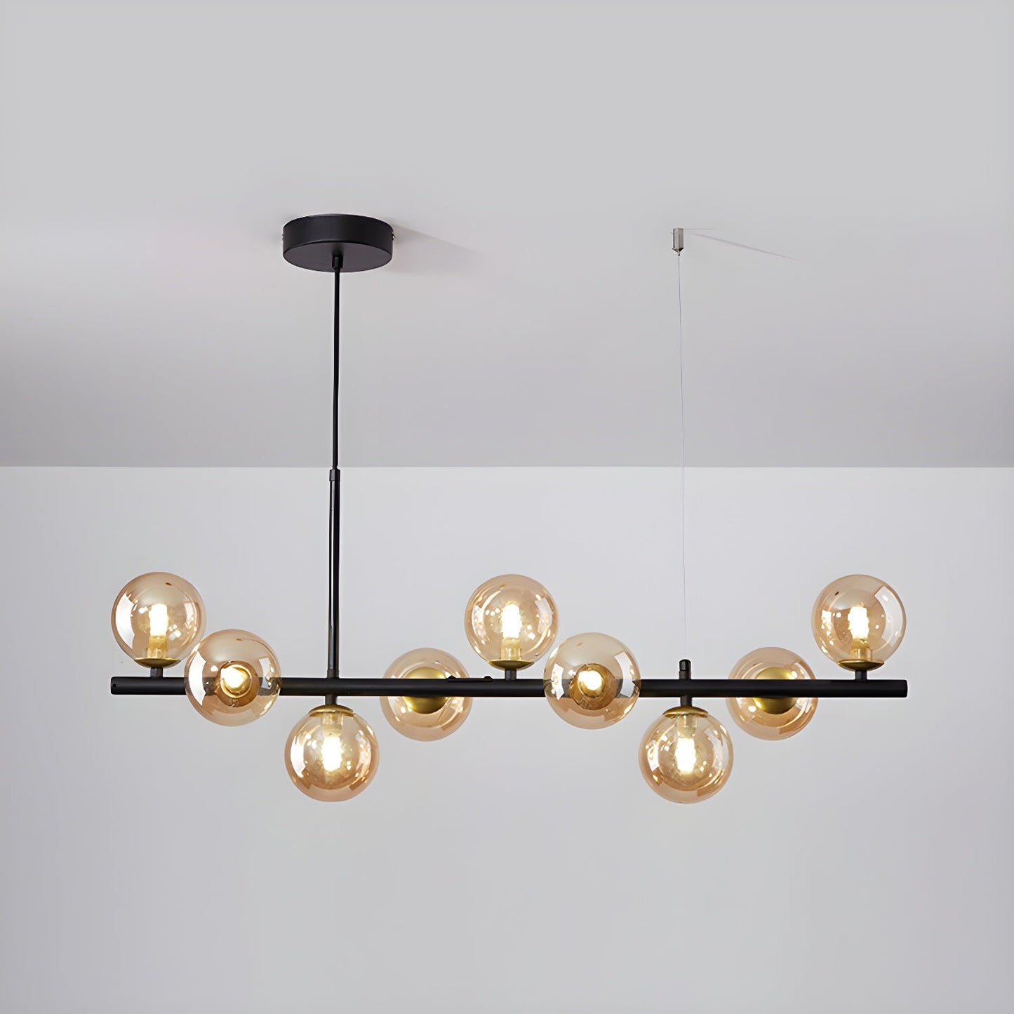 Aurelia Globe Chandelier - Modern Design with Adjustable Height & LED