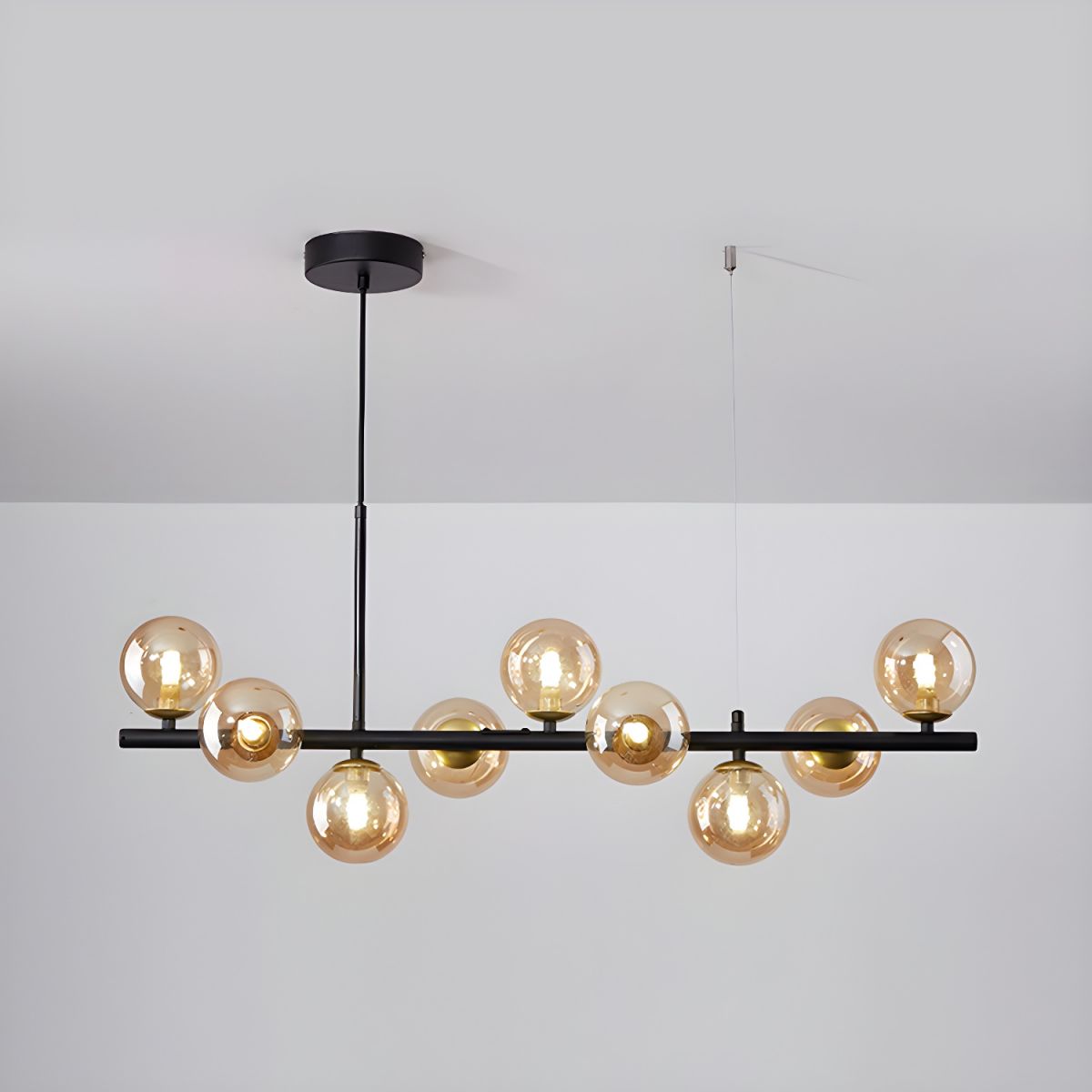 Aurelia Globe Chandelier - Modern Design with Adjustable Height & LED