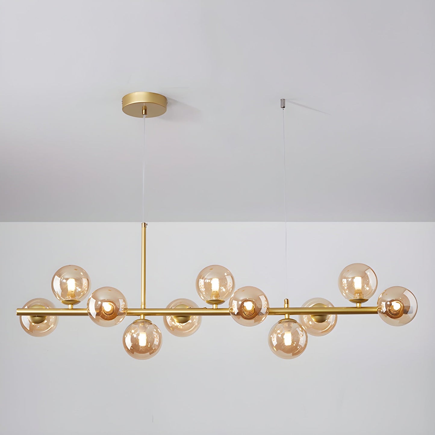 Aurelia Globe Chandelier - Modern Design with Adjustable Height & LED