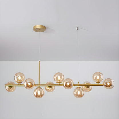 Aurelia Globe Chandelier - Modern Design with Adjustable Height & LED