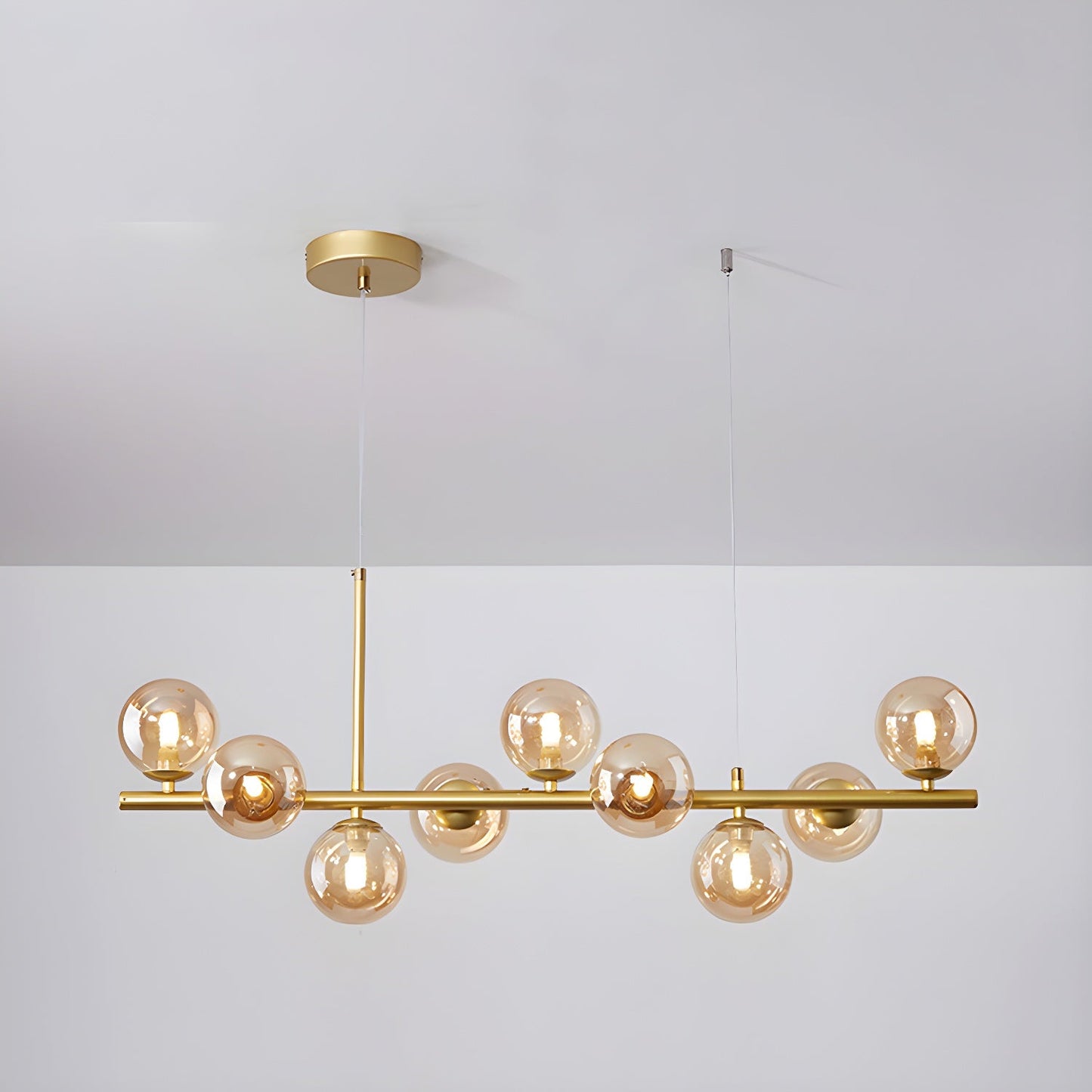 Aurelia Globe Chandelier - Modern Design with Adjustable Height & LED