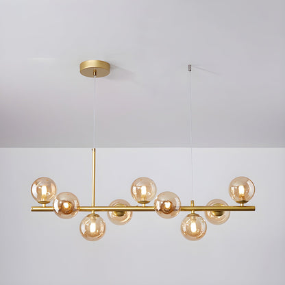 Aurelia Globe Chandelier - Modern Design with Adjustable Height & LED