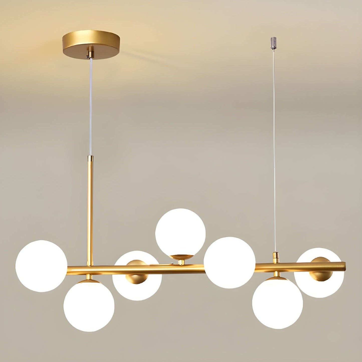 Aurelia Globe Chandelier - Modern Design with Adjustable Height & LED