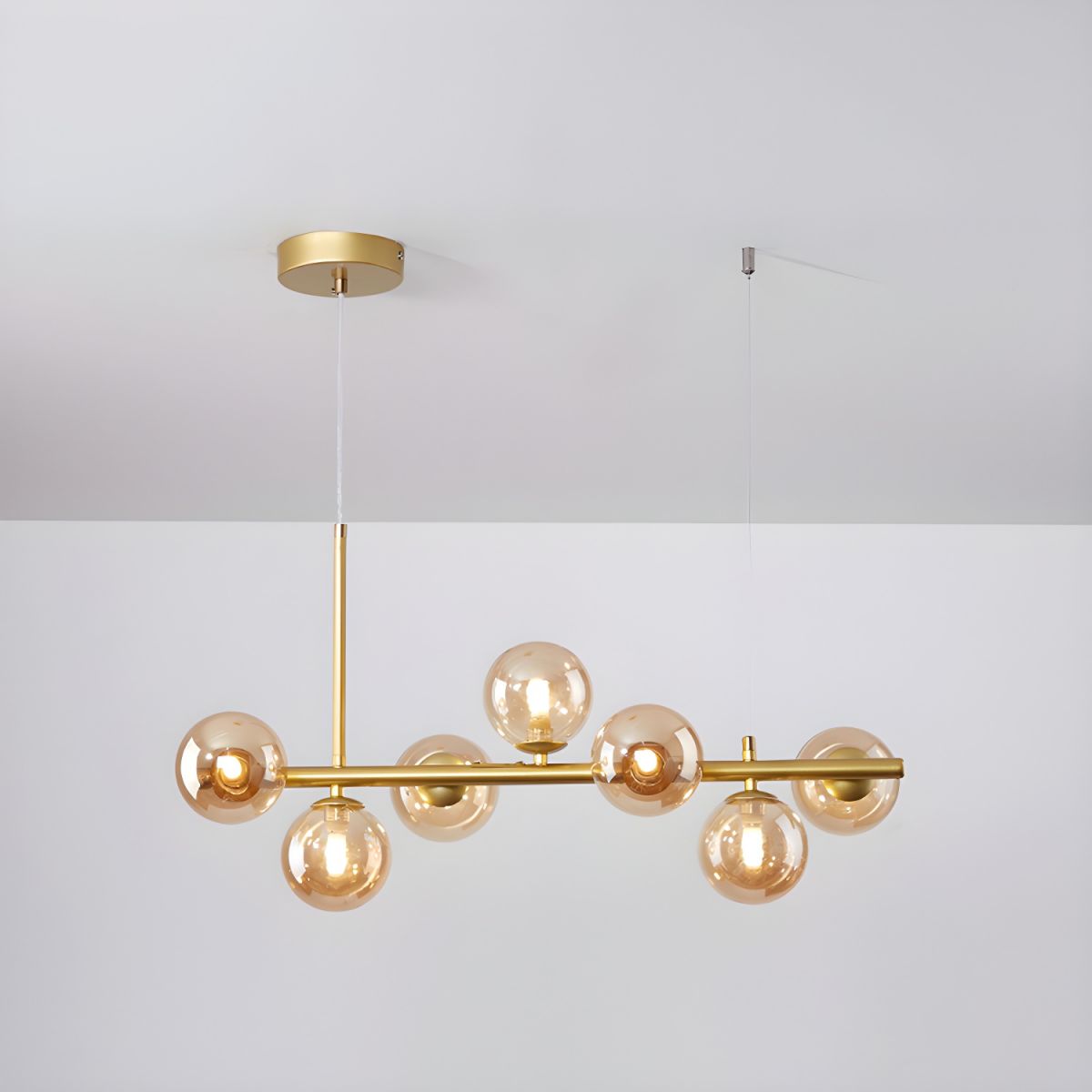 Aurelia Globe Chandelier - Modern Design with Adjustable Height & LED