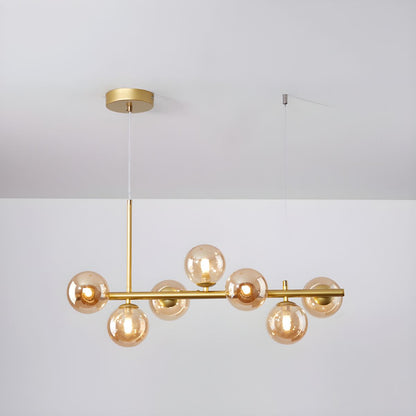 Aurelia Globe Chandelier - Modern Design with Adjustable Height & LED