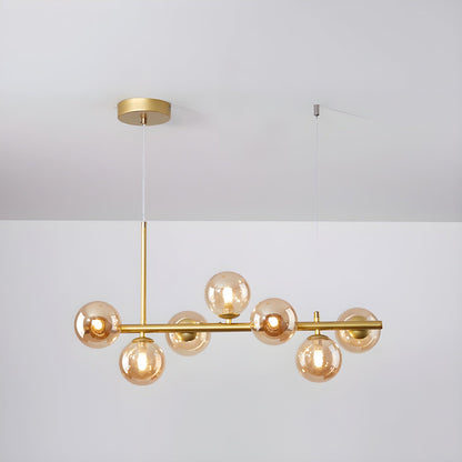 Aurelia Globe Chandelier - Modern Design with Adjustable Height & LED