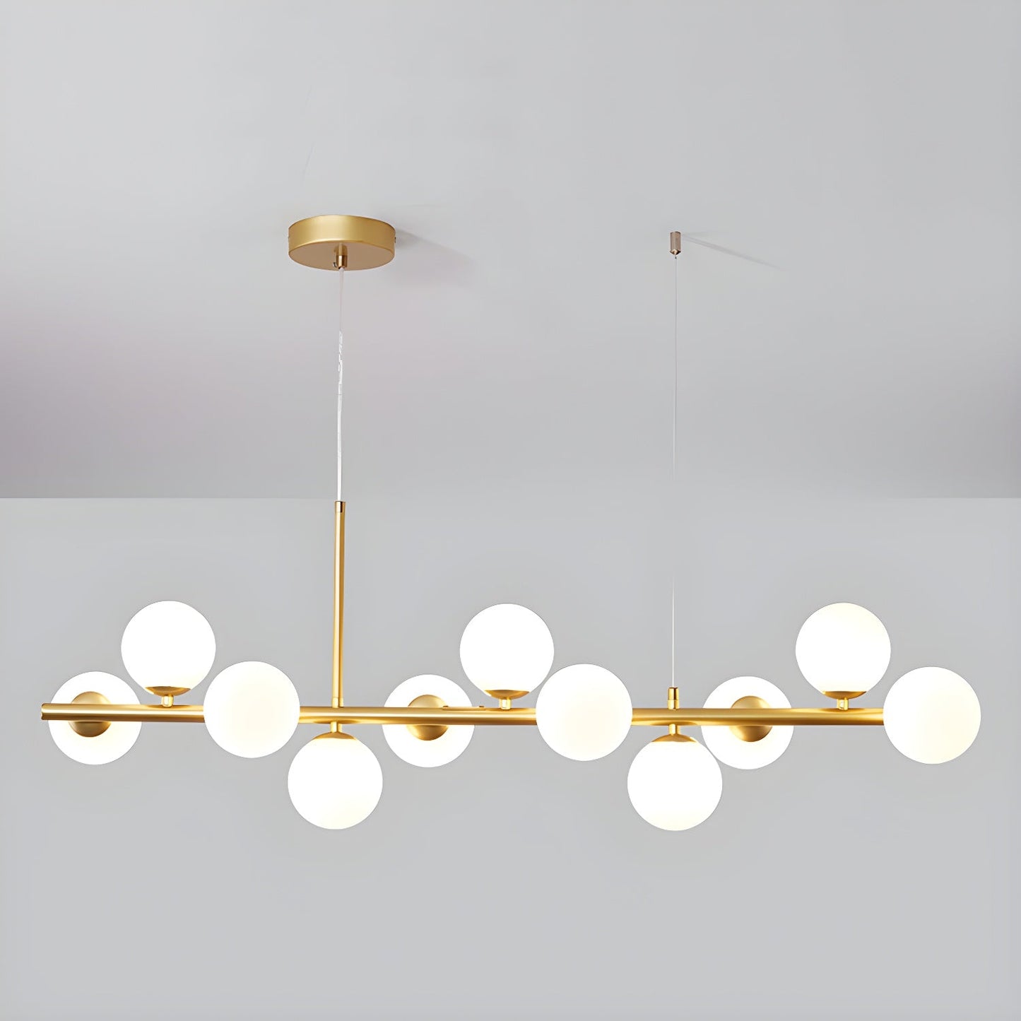 Aurelia Globe Chandelier - Modern Design with Adjustable Height & LED