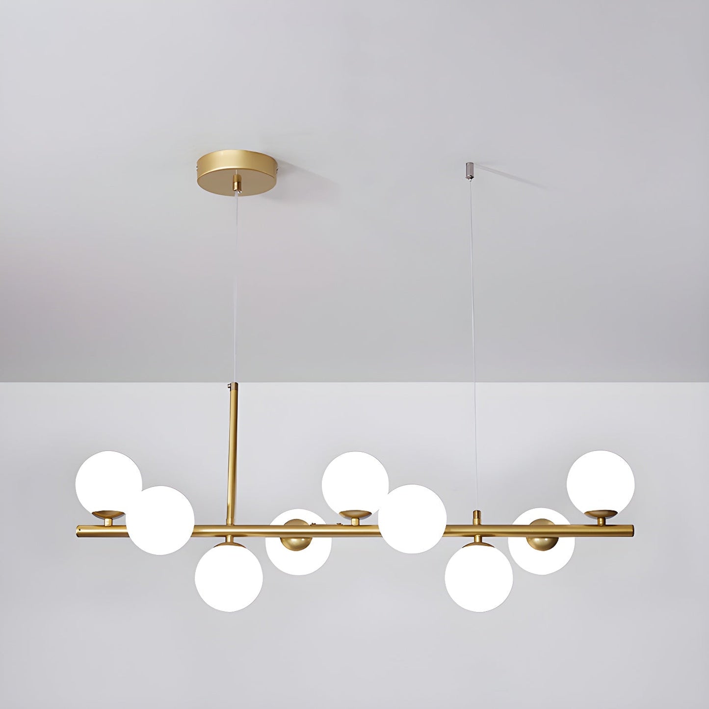 Aurelia Globe Chandelier - Modern Design with Adjustable Height & LED