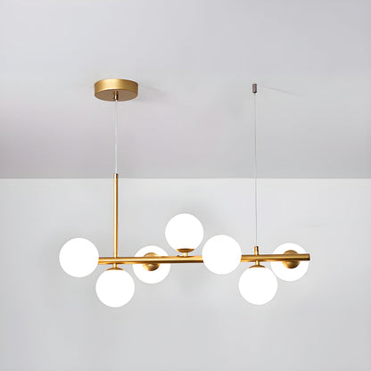 Aurelia Globe Chandelier - Modern Design with Adjustable Height & LED