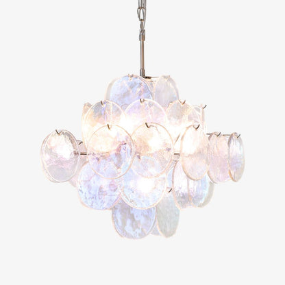 Aurelia Iridescent Glass Chandelier - Elegant Design with Adjustable H