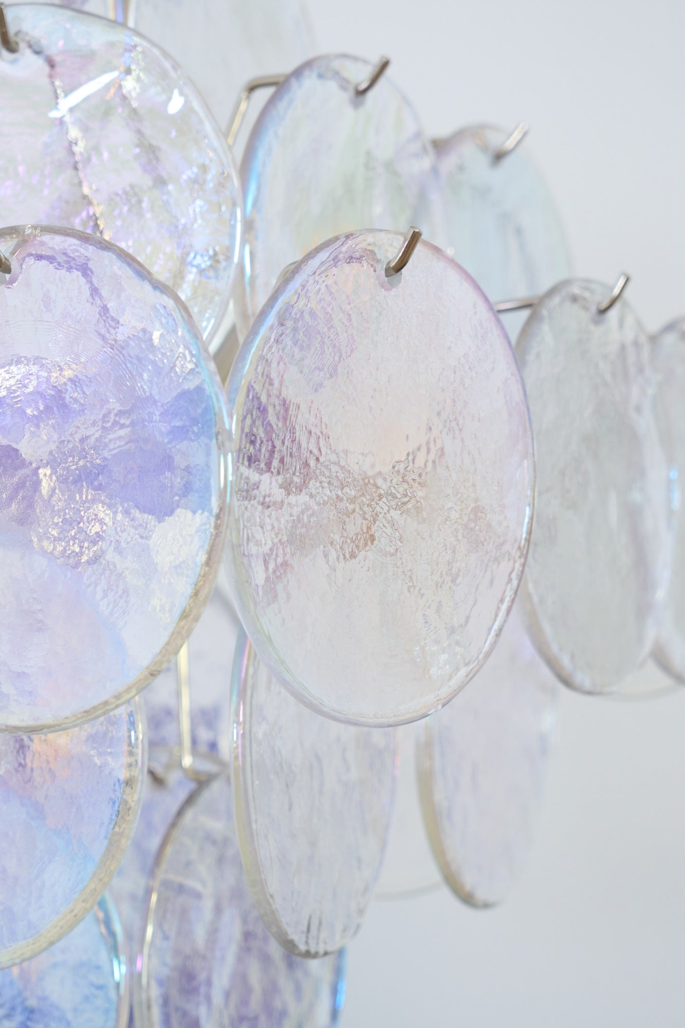 Aurelia Iridescent Glass Chandelier - Elegant Design with Adjustable H
