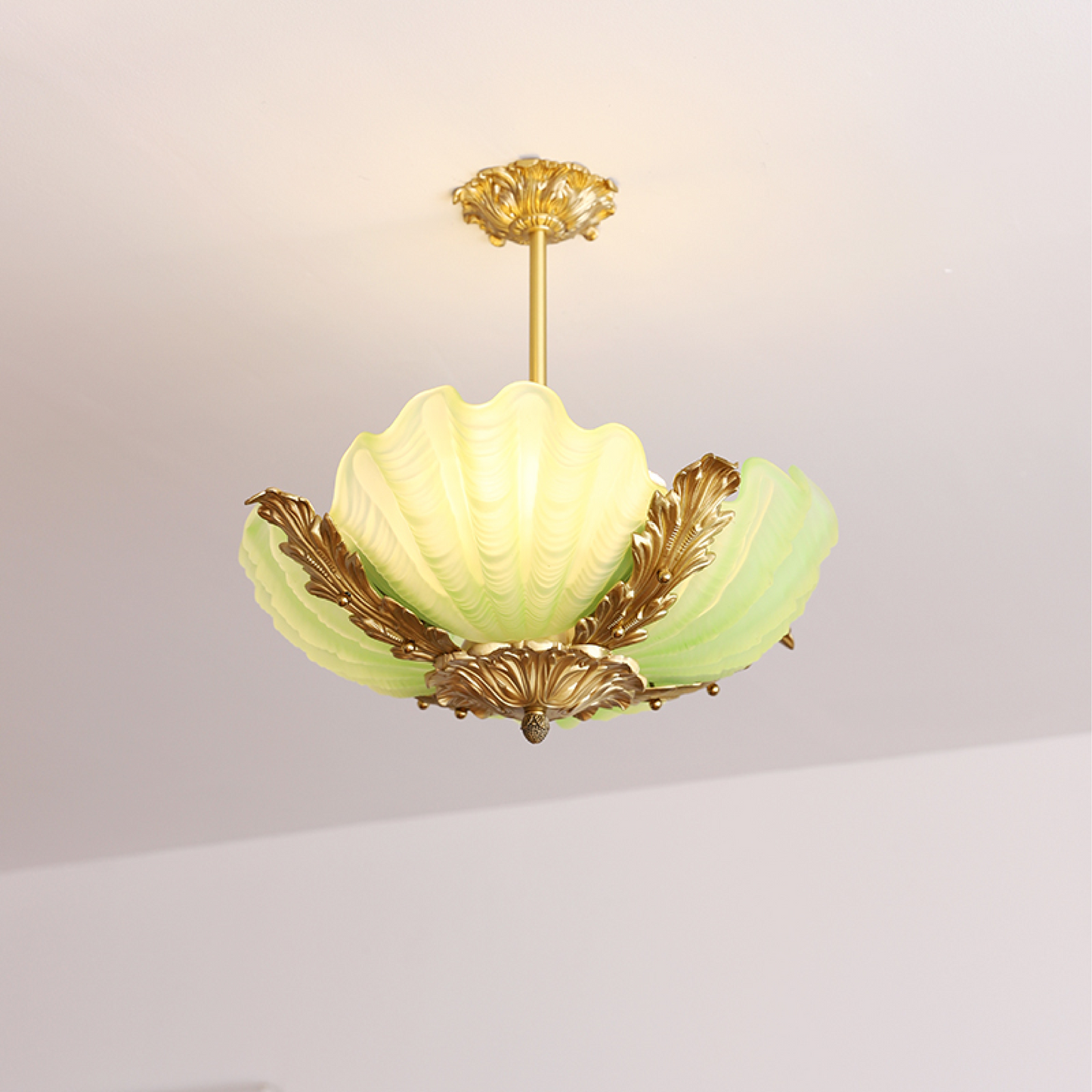 Aurelia Shell Chandelier - Elegant Design with Adjustable Height & LED