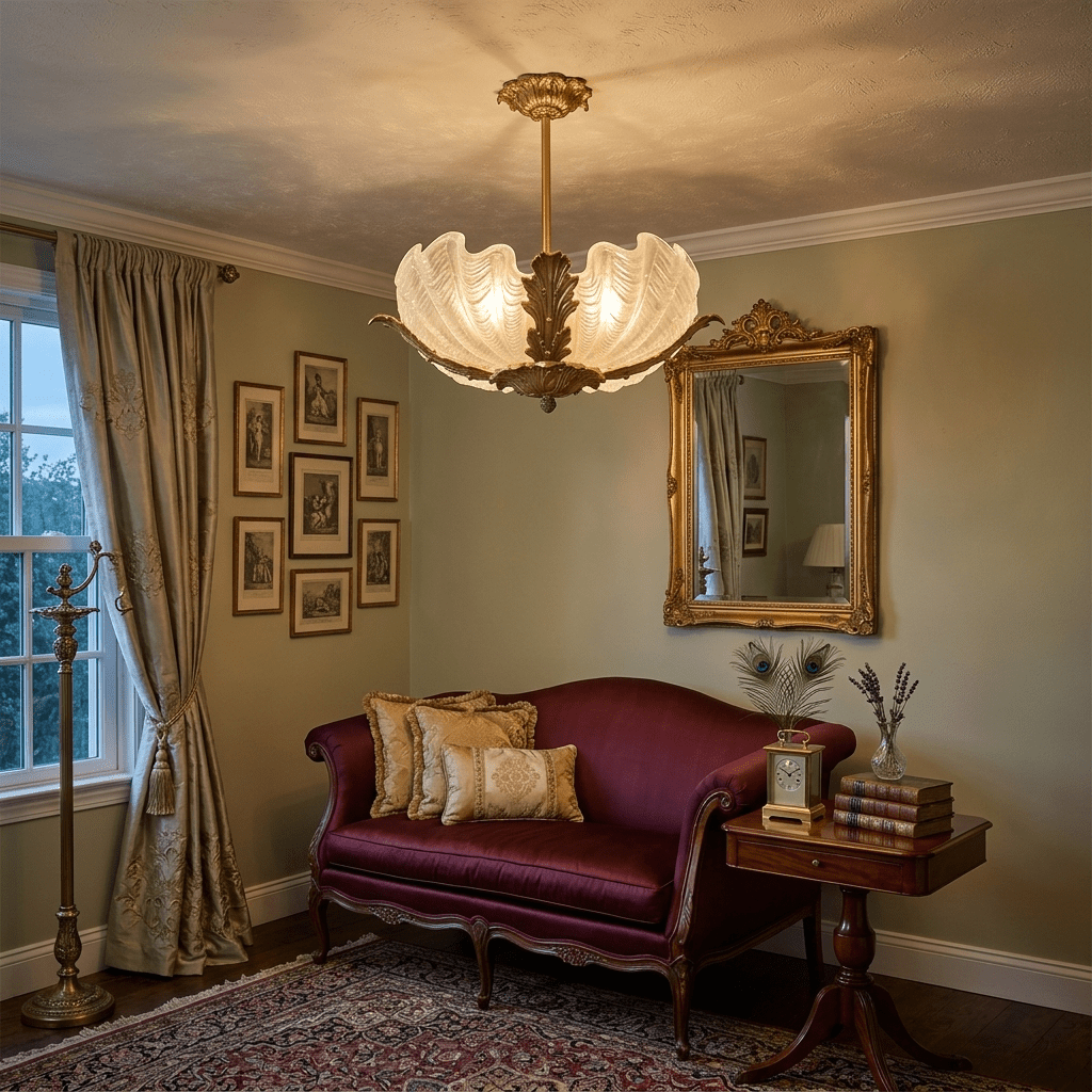 Aurelia Shell Chandelier - Elegant Design with Adjustable Height & LED