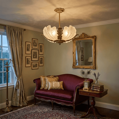 Aurelia Shell Chandelier - Elegant Design with Adjustable Height & LED