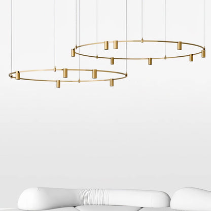 Auroom Round Chandelier - Modern Design with Dimmable LED Lighting