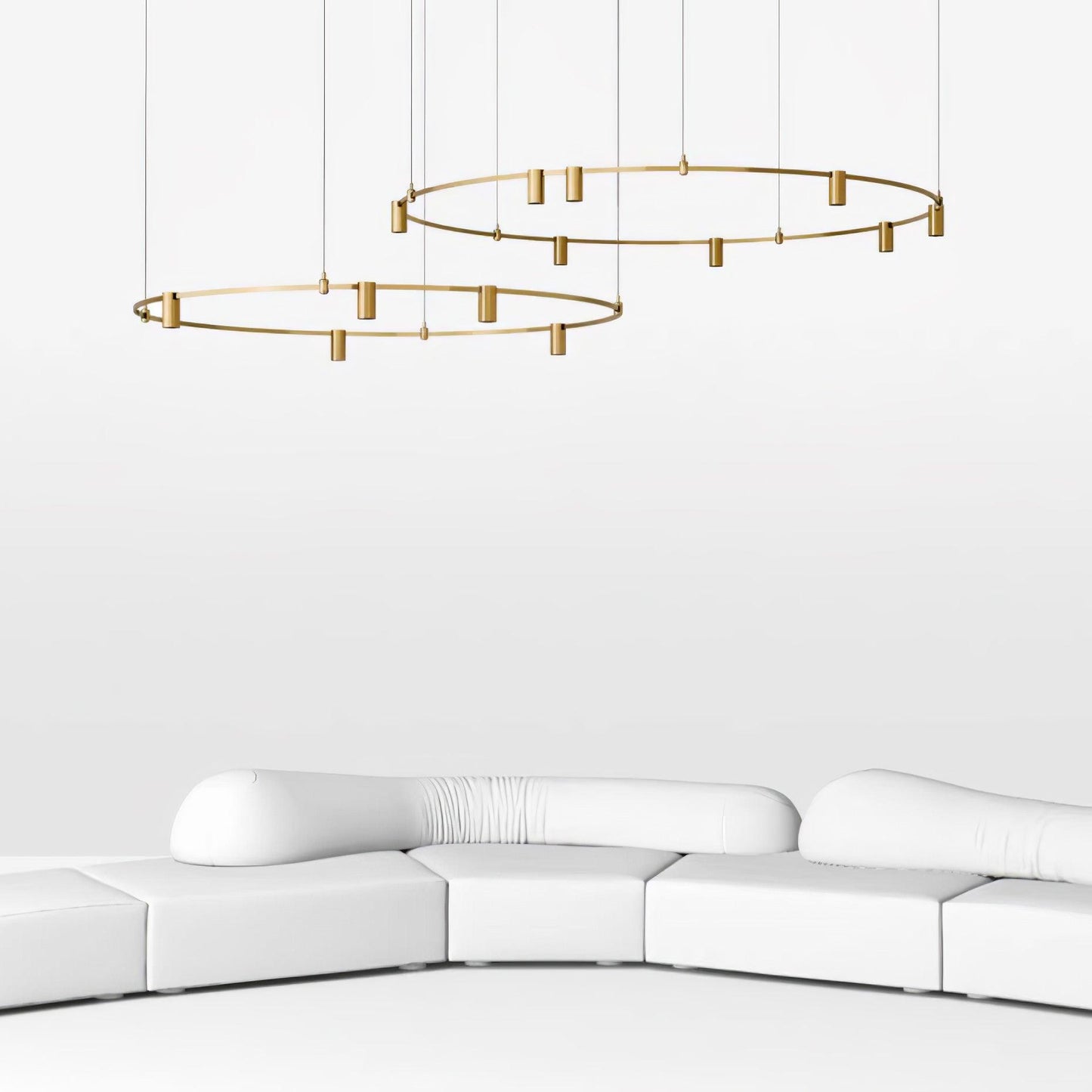 Auroom Round Chandelier - Modern Design with Dimmable LED Lighting