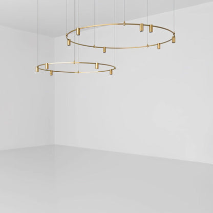 Auroom Round Chandelier - Modern Design with Dimmable LED Lighting
