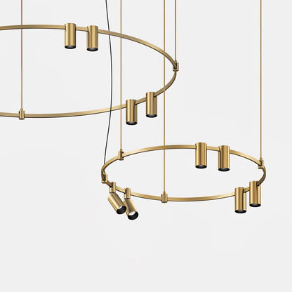 Auroom Round Chandelier - Modern Design with Dimmable LED Lighting