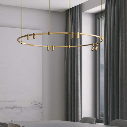 Auroom Round Chandelier - Modern Design with Dimmable LED Lighting