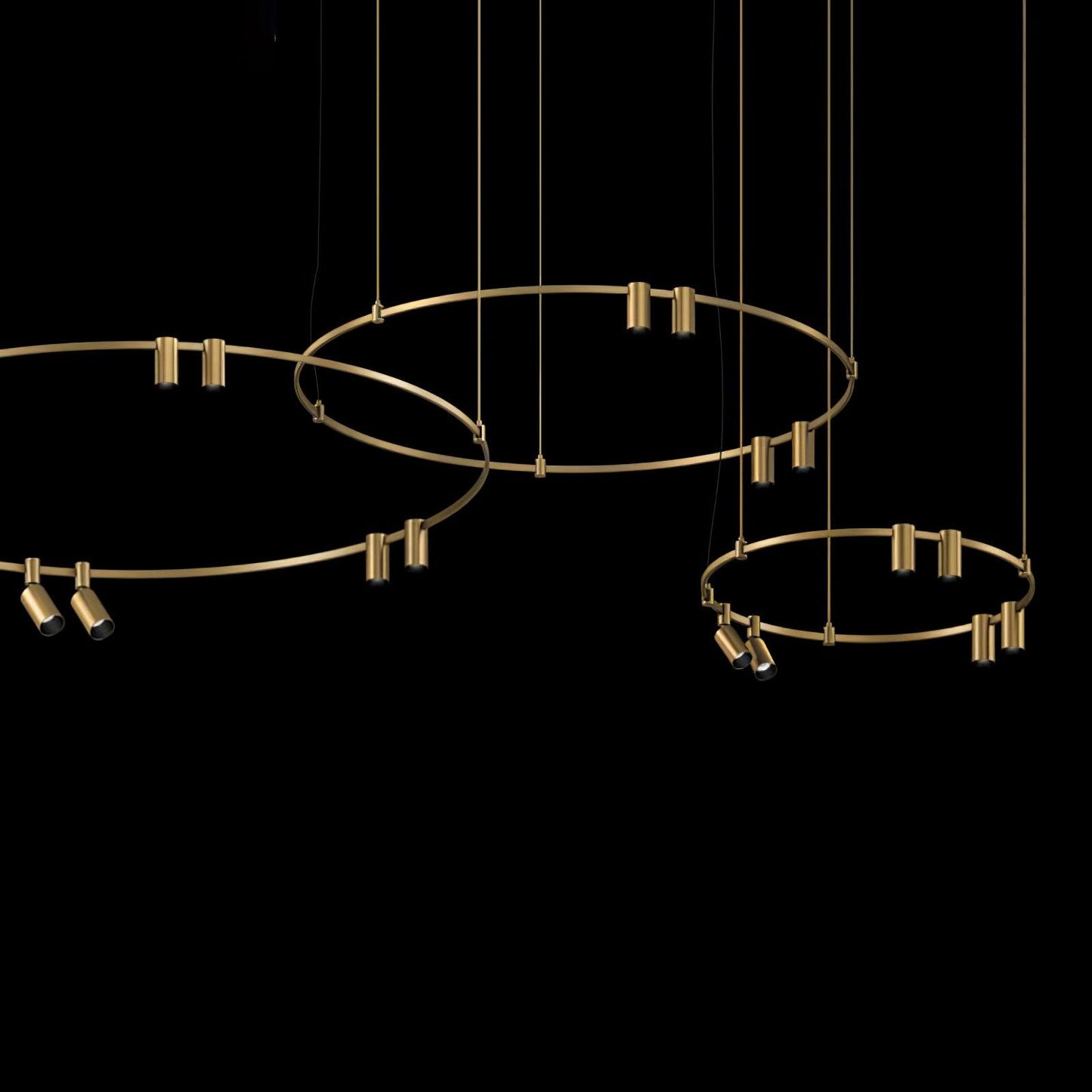 Auroom Round Chandelier - Modern Design with Dimmable LED Lighting