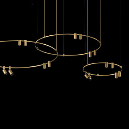Auroom Round Chandelier - Modern Design with Dimmable LED Lighting