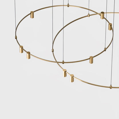 Auroom Round Chandelier - Modern Design with Dimmable LED Lighting