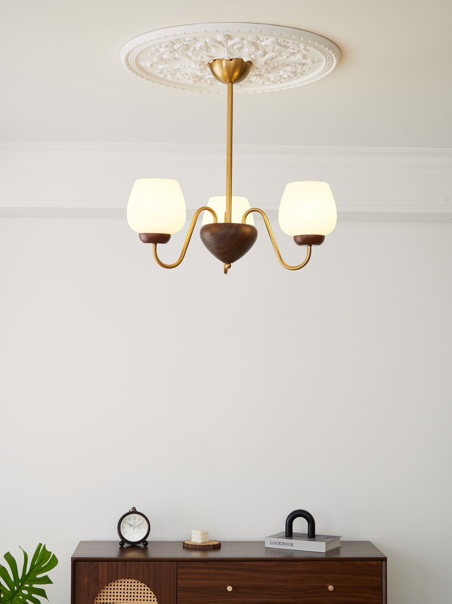 Aurorium Chandelier - Elegant Crystal Design with Adjustable Height