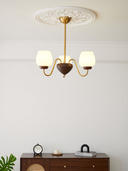 Aurorium Chandelier - Elegant Crystal Design with Adjustable Height