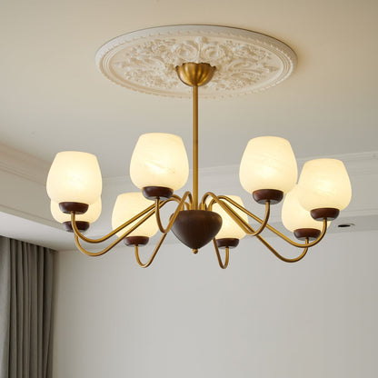 Aurorium Chandelier - Elegant Crystal Design with Adjustable Height