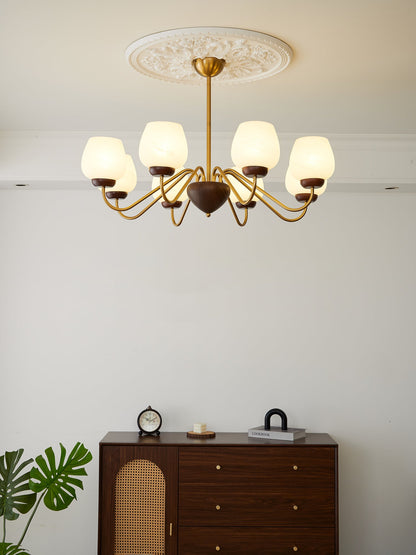 Aurorium Chandelier - Elegant Crystal Design with Adjustable Height