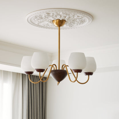 Aurorium Chandelier - Elegant Crystal Design with Adjustable Height