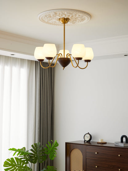 Aurorium Chandelier - Elegant Crystal Design with Adjustable Height