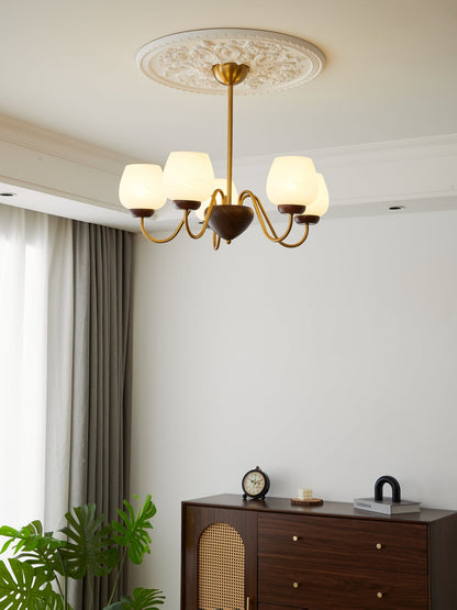 Aurorium Chandelier - Elegant Crystal Design with Adjustable Height