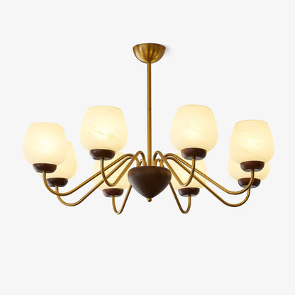 Aurorium Chandelier - Elegant Crystal Design with Adjustable Height