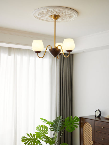 Aurorium Chandelier - Elegant Crystal Design with Adjustable Height