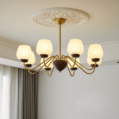 Aurorium Chandelier - Elegant Crystal Design with Adjustable Height