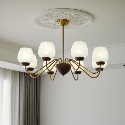 Aurorium Chandelier - Elegant Crystal Design with Adjustable Height