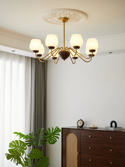 Aurorium Chandelier - Elegant Crystal Design with Adjustable Height