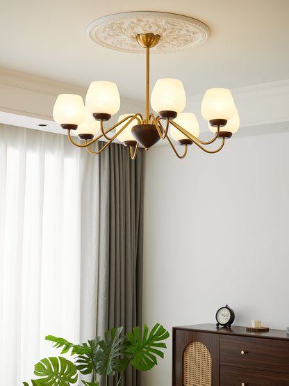 Aurorium Chandelier - Elegant Crystal Design with Adjustable Height