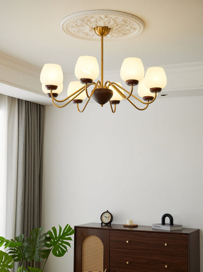 Aurorium Chandelier - Elegant Crystal Design with Adjustable Height