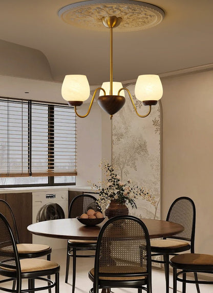 Aurorium Chandelier - Elegant Crystal Design with Adjustable Height