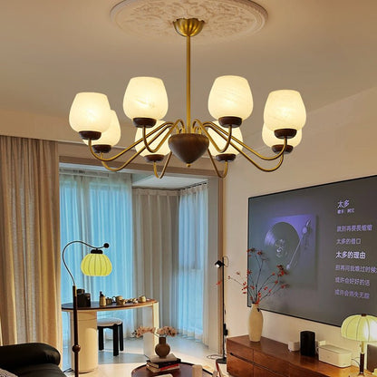 Aurorium Chandelier - Elegant Crystal Design with Adjustable Height