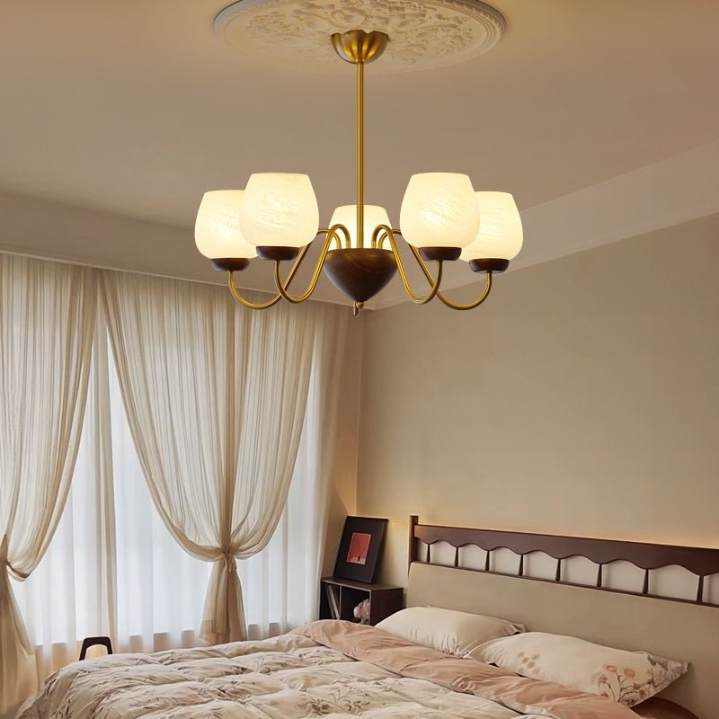 Aurorium Chandelier - Elegant Crystal Design with Adjustable Height