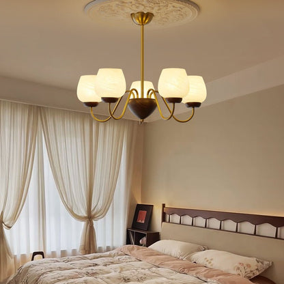 Aurorium Chandelier - Elegant Crystal Design with Adjustable Height