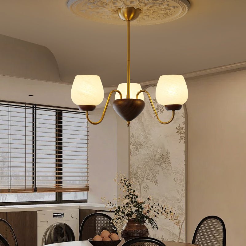 Aurorium Chandelier - Elegant Crystal Design with Adjustable Height