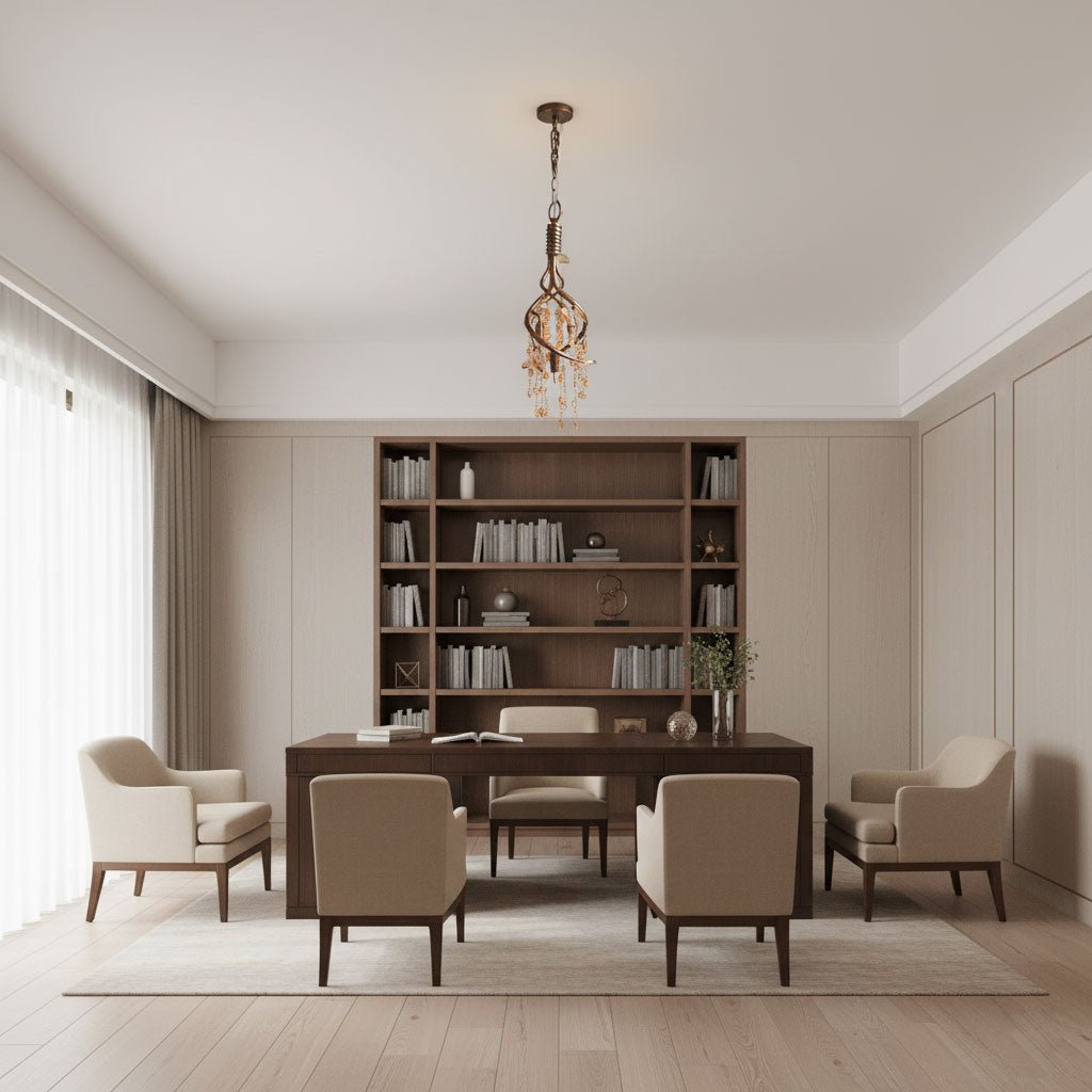 Elegant Autumn Twilight Chandelier - Dimmable LED, Adjustable Height