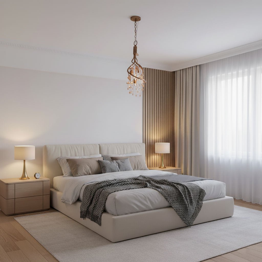 Elegant Autumn Twilight Chandelier - Dimmable LED, Adjustable Height