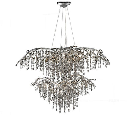 Elegant Autumn Twilight Chandelier - Dimmable LED, Adjustable Height